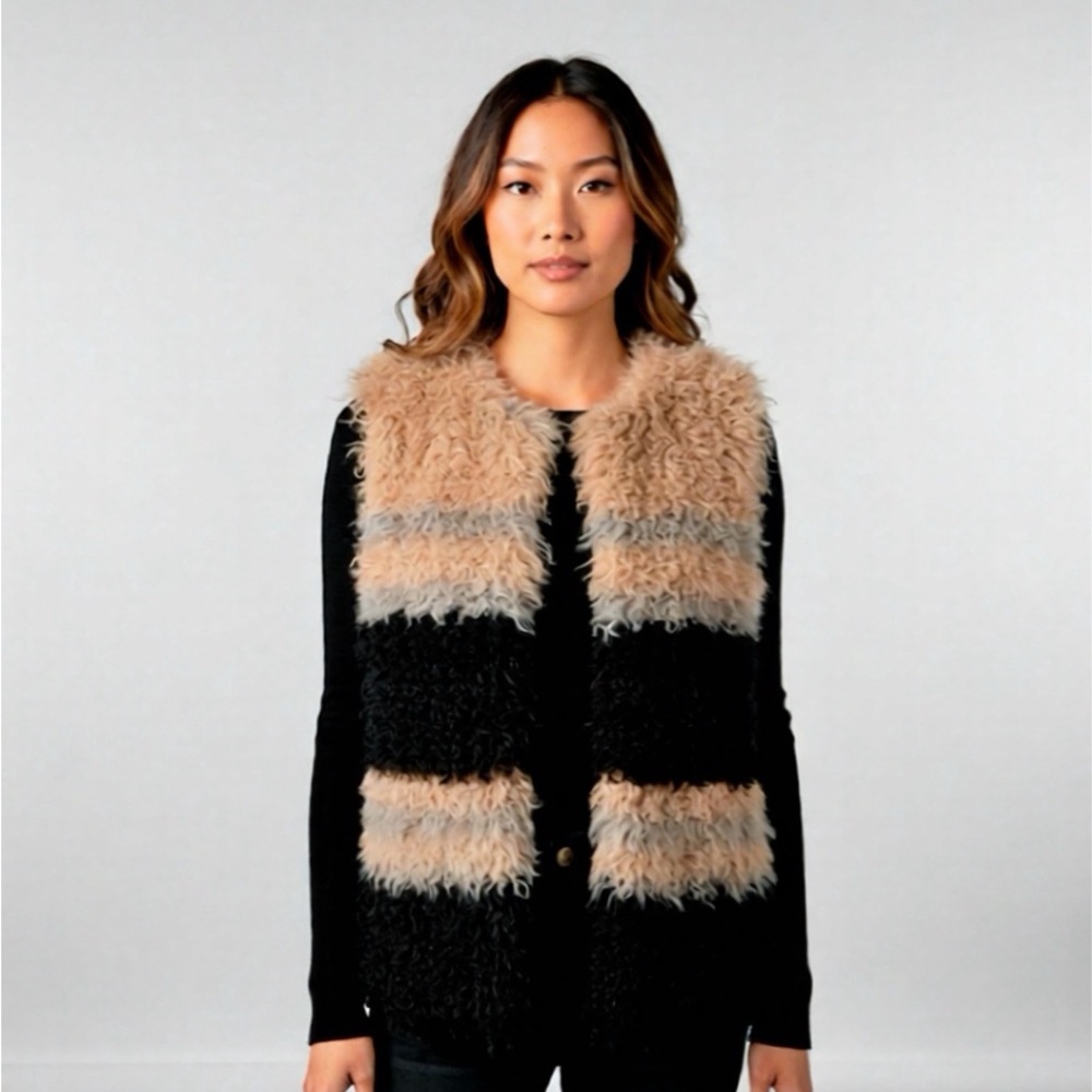 Stylish Black and Tan Women's Vest